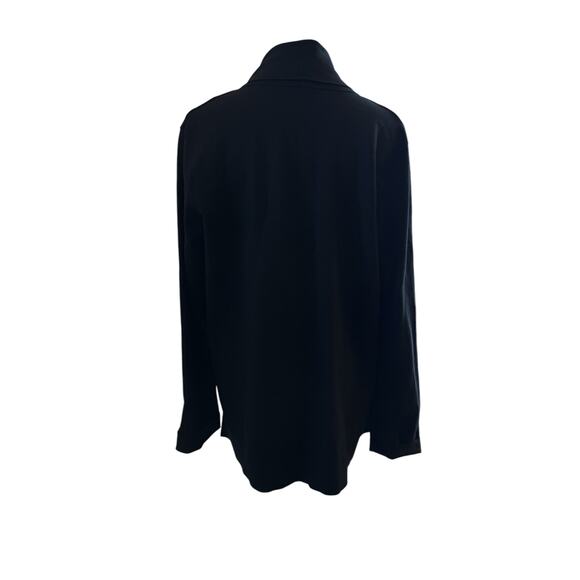 Eileen Fisher 100% Wool Black Open Front Blazer Jacket Coat XS Classic Minimal - Picture 8 of 8